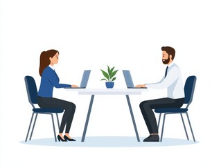 Benefits package overview, employee enrollment, flat design illustration