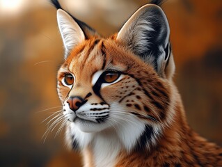 Obraz premium Serval, Leptailurus serval, African Wildcat Wildlife Photography Close Up in Savanna