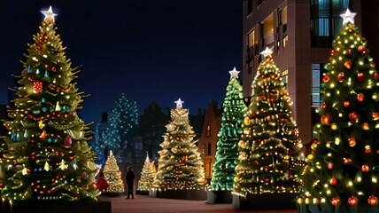 christmas tree in the city