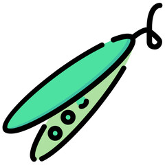 beans filled outline vector icon