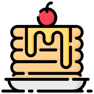 recommend clip art: pancakes filled outline vector icon