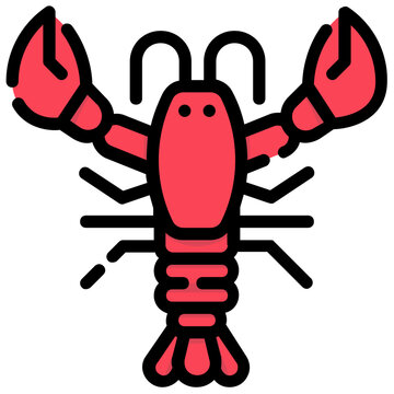 recommend clip art: lobster filled outline vector icon