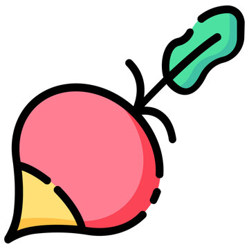 recommend clip art: radish filled outline vector icon