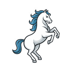 Modern Horse mascot logo design vector illustration