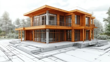 Concept of construction and design.