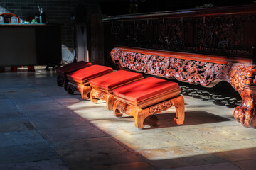 Guangzhou city, Guangdong, China. Three Origins daoist temple (Sanyuangong) is a celebrated sacred...