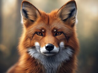 Fototapeta premium Detailed view of a Dhole, Cuon alpinus, in the savanna