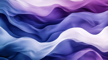 Obraz premium Aesthetic wavy dynamic background. Purple, blue, white, and dark beige colors. Banner template. Generative AI