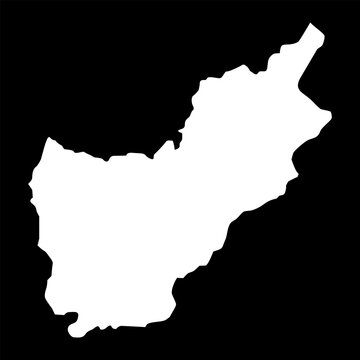 Kunar province map, administrative division of Afghanistan.