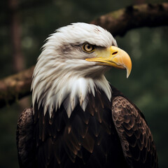 Obraz premium Stunning Bald Eagle in Flight - Iconic Symbol of Freedom Captured in Wildlife Photography