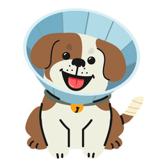 Funny puppy dog cartoon vector