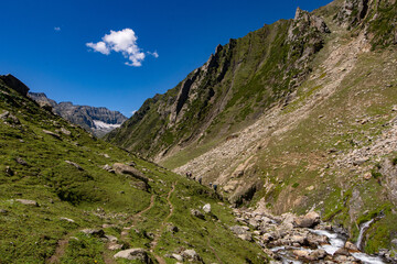 trail in the mountains of caucasus