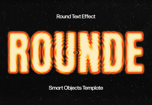 Warp Text Effect Mockup
