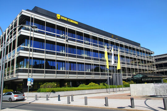 Coburg, Germany - September 15, 2024: Central office of HUK-Coburg, a mutual insurance association, founded in 1933 in Coburg. The company is the largest self-help institution for the public sector.