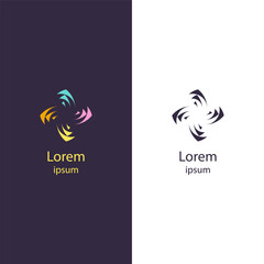 Abstract, floral-inspired logo with swirling petals and dynamic movement. Ideal for businesses in beauty, nature, wellness, spa services, design, and creative branding.