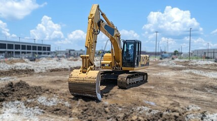 Obraz premium excavator at site