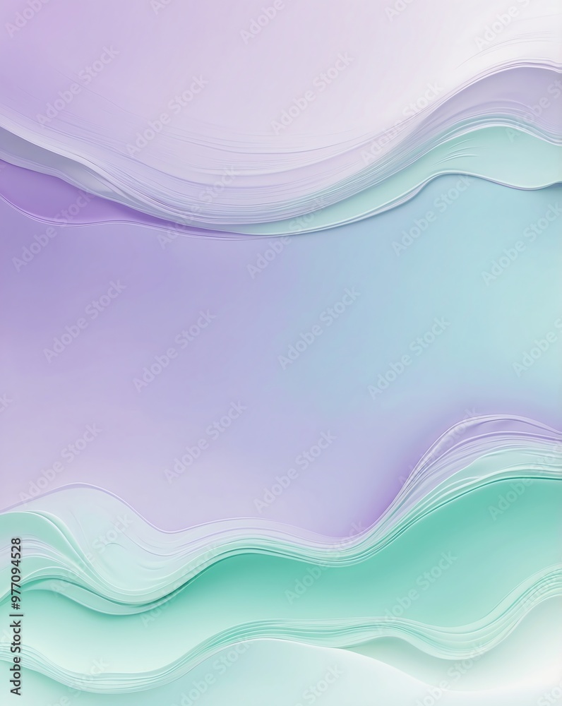 Wall mural Pastel lavender and mint abstract gradient