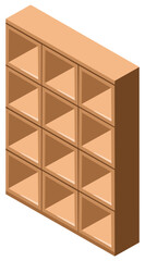 Isometric wardrobe. Perfect for interior mood boards and planning sketches. Vector.