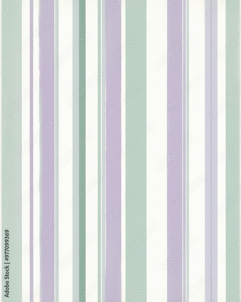 Canvas Prints Soft pastel green to lavender stripe design