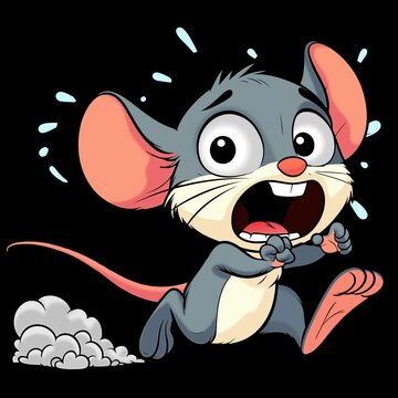 The mouse got scared and ran

