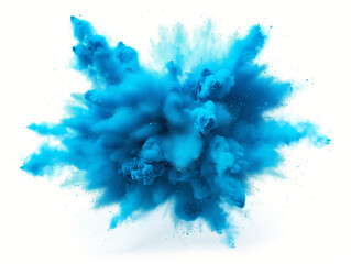 Explosion of blue smoke