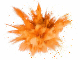 Explosion of orange smoke