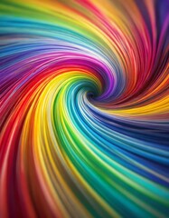 Abstract rainbow swirl background with depth of field for a dynamic look