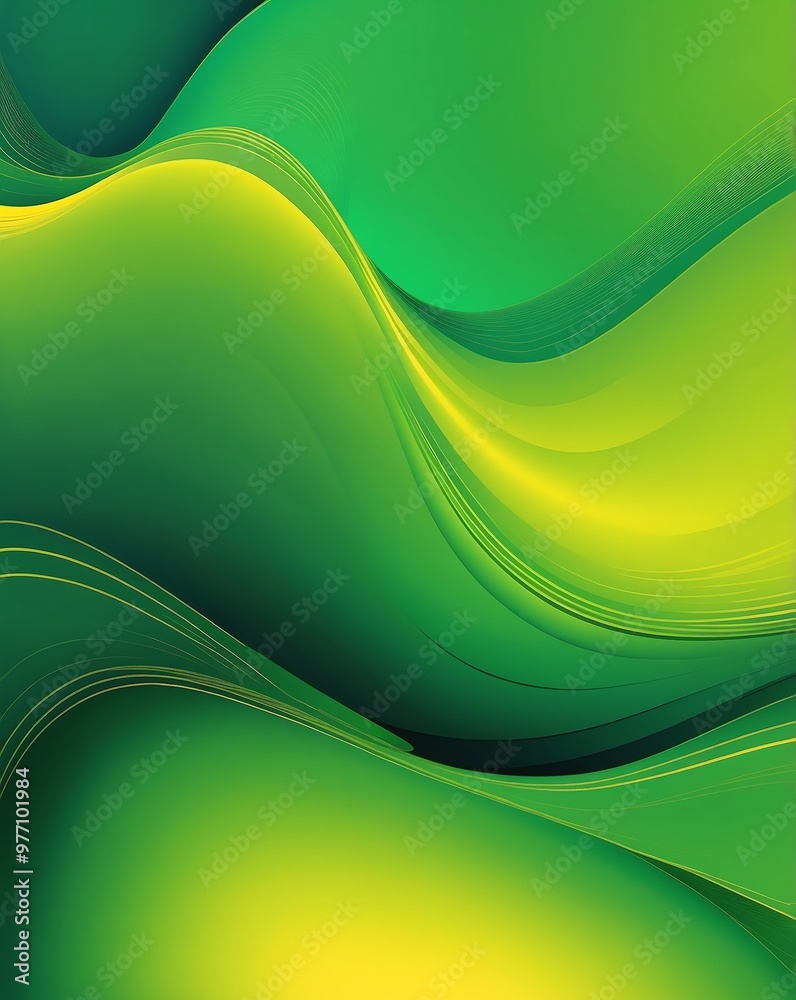 Sticker Yellow to green gradient abstract pattern