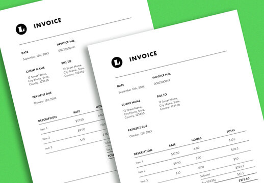 Clean & Minimal Invoice