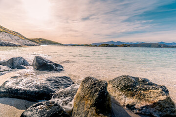 sunset over the Norway sea
