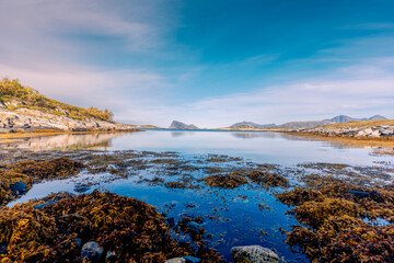sunset over the Norway sea
