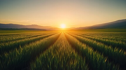 An AI-controlled farm where crops grow under perfect conditions camera Sony Alpha A7 IV lens 85mm f/1.4