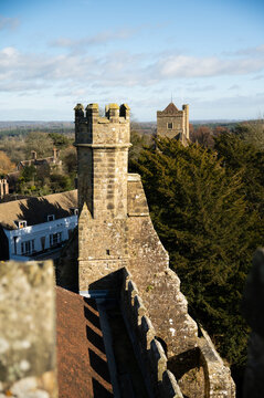 Battle, Hastings Abbey - British and English Country House Style Buildings Abbey Castle - Spring time