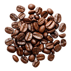 Fototapeta premium Close up of roasted coffee beans on a dark background