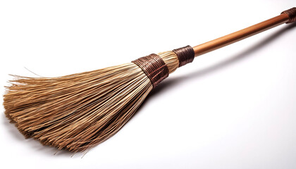 a broom isolated on white background