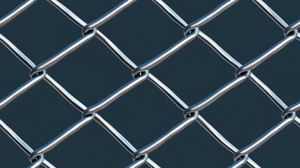 Fototapeta premium Realistic seamless background of a wire chain link fence
