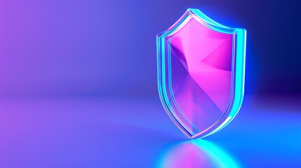 A modern, stylized shield icon with vibrant colors, symbolizing protection and security in a digital environment.