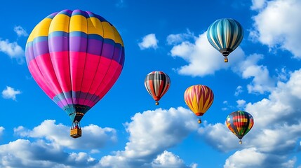 Fototapeta premium Vibrant Colorful Hot Air Balloon Festival Soaring in the Sky 