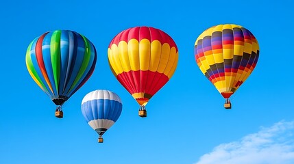 Obraz premium Vibrant Colorful Hot Air Balloon Festival Soaring in the Sky 