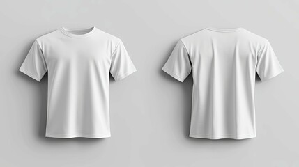 White T-Shirt Mockup, Front and Back Views