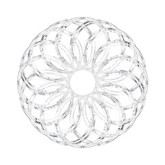 Monochrome Glass Clear Circle Chrome Template 