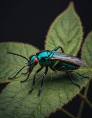 Fototapeta premium fly on a leaf