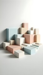 3d render of a stack of boxes