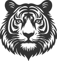 Tiger head silhouette vector design