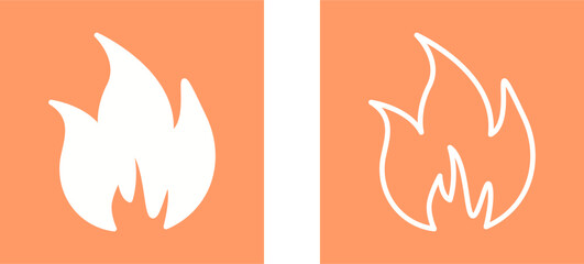 Fototapeta premium Flame Vector Icon