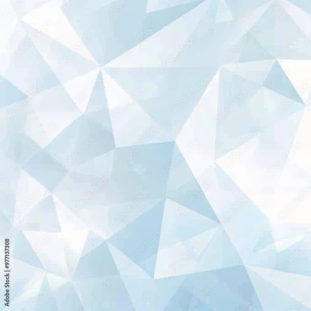 Canvas Prints abstract geometric background minimalistic design with light blue crystal or low poly triangles.