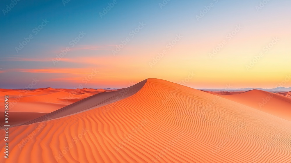 Wall mural desert sunset.