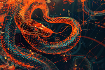 Obraz premium Beautiful greeting card with holiday composition for happy and joy celebrate New Year