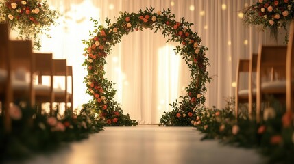 Arch backdrop featuring a wedding arch with personalized signage, perfect for a unique wedding setting,