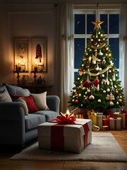 christmas tree with presents